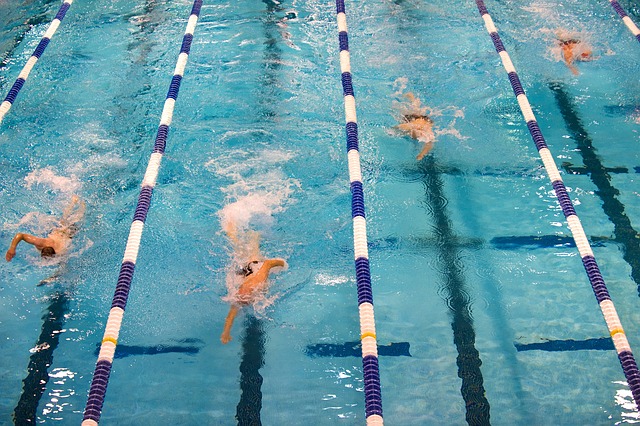 Swimmers Racing in competition